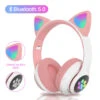 Cute LED Cat Ears Bluetooth Wireless Headphones With Microphone -Unicorn Fashion 0 1611b9