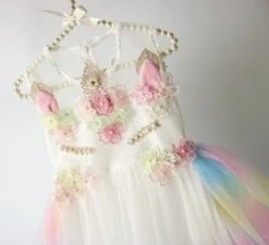 Unicorn Flowers Embroidery Princess Dresses -Unicorn Fashion 0 16c42b