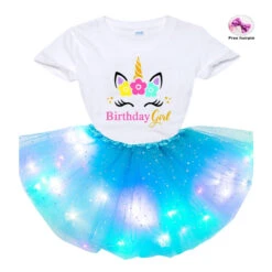 Unicorn Birthday Party Glowing LED Tutu Skirt + T-shirt 10 Unicorn Birthday Party Glowing LED Tutu Skirt + T-shirt -Unicorn Fashion 0 188565
