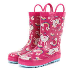 Unicorn Rainbow Pattern Rain Boots
