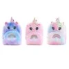 Furry Plush Rainbow Unicorn Winter Backpack For Kids -Unicorn Fashion 0 3fd234