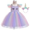 Unicorn Girl Sequined Dress With Headband -Unicorn Fashion 0 4baa84