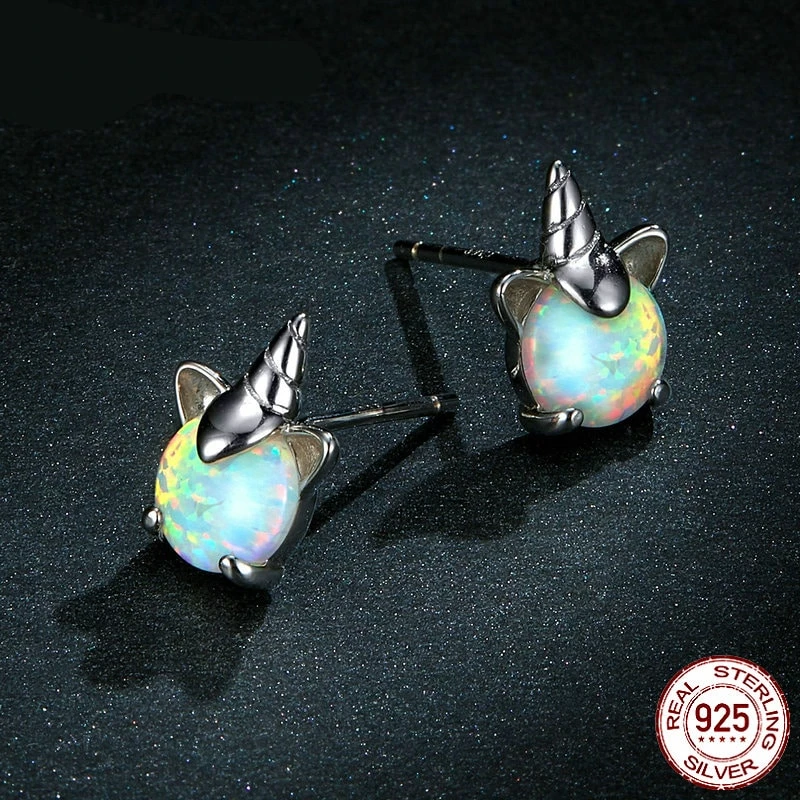 925 Sterling Silver Holographic Unicorn Earrings 4 925 Sterling Silver Holographic Unicorn Earrings - Image 2