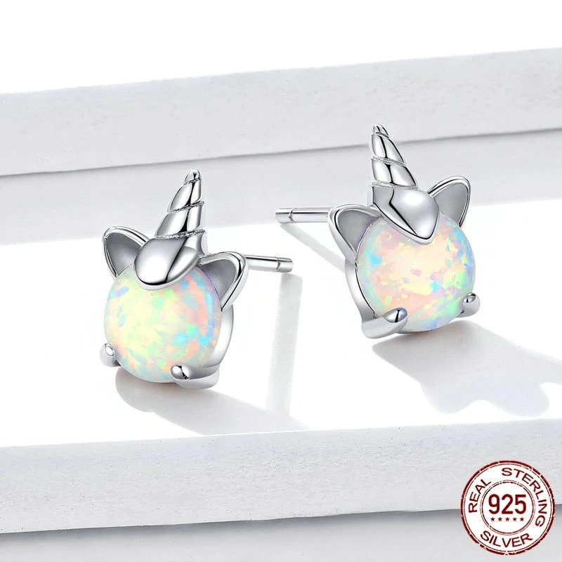 925 Sterling Silver Holographic Unicorn Earrings 5 925 Sterling Silver Holographic Unicorn Earrings - Image 3