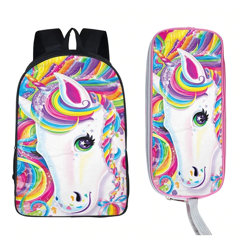 Unicorn Backpack And Pencil Holder Set 3 Unicorn Backpack And Pencil Holder Set