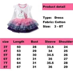Unicorn Long Sleeve Tutu Dresses For Girls 13 Unicorn Long Sleeve Tutu Dresses For Girls -Unicorn Fashion 0 9494a2