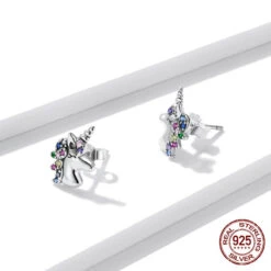 925 Sterling Silver Unicorn Pony Earrings For Women -Unicorn Fashion 0 a57101