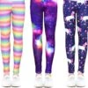 Unicorn Colorful Rainbow Leggings For Girls -Unicorn Fashion 0 d21c55