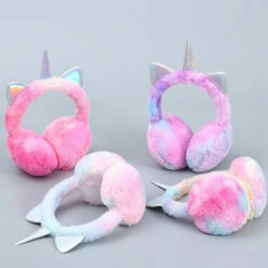 Cute Fluffy Unicorn Earmuffs For Kids