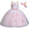 Girls Unicorn Tutu Dress With Headband
