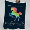 Kawaii Unicorn Face Hooded Blanket -Unicorn Fashion 1 3