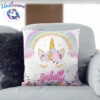 Personalized Rainbow Glitter Unicorn Pillow -Unicorn Fashion 10 7