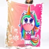 Girly Unicorn Sherpa Fleece Blanket 1 Girly Unicorn Sherpa Fleece Blanket -Unicorn Fashion 11 1