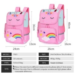 3D Unicorn Waterproof Primary School Bags For Girls 9 3D Unicorn Waterproof Primary School Bags For Girls -Unicorn Fashion 113872 pre55i