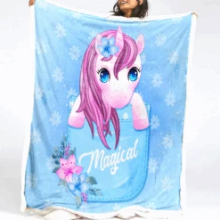 Baby Unicorn Sherpa Fleece Blanket