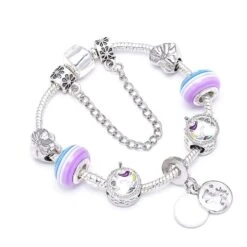 Unicorn Charm Beads Bracelet
