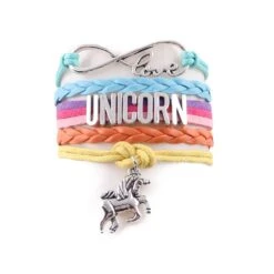 10 Colors Unicorn Leather Bracelets