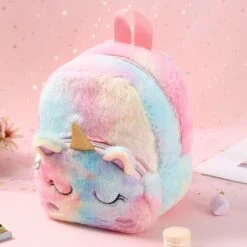 Kids Mini Fluffy Unicorn Backpack To School For Girls 12 Kids Mini Fluffy Unicorn Backpack To School For Girls -Unicorn Fashion 127440 17hhg7