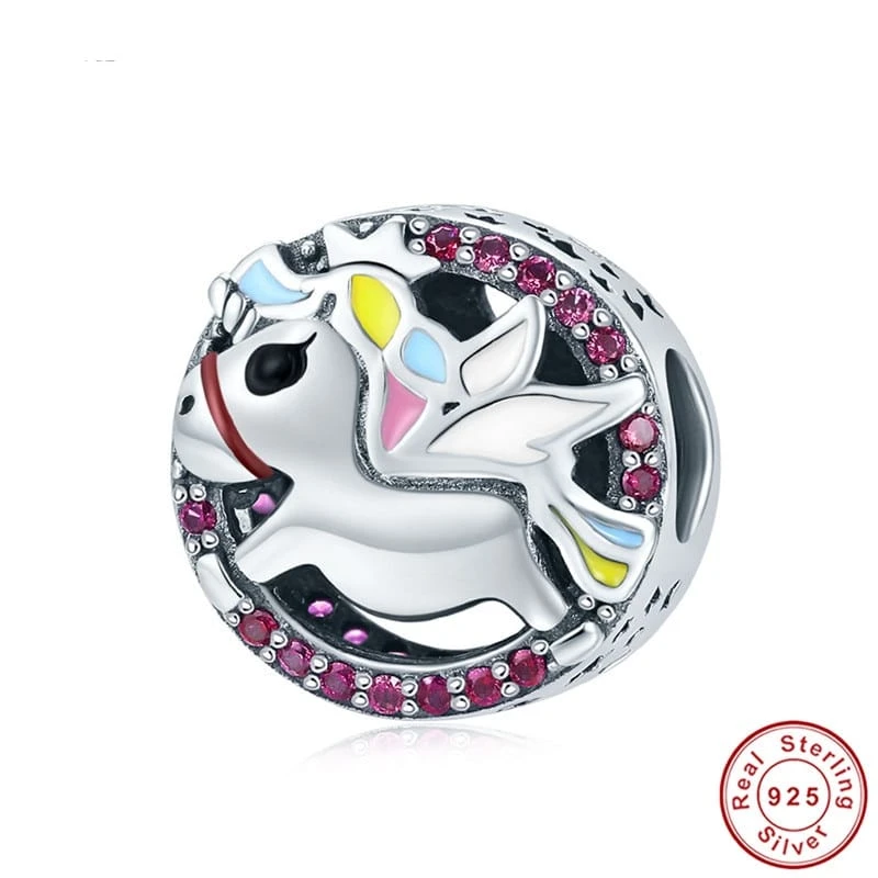 Colorful Unicorn Silver Beads Fit Bracelet 4 Colorful Unicorn Silver Beads Fit Bracelet - Image 2