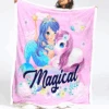 Mermaid And Unicorn Sherpa Fleece Blanket 2 Mermaid And Unicorn Sherpa Fleece Blanket -Unicorn Fashion 14 2