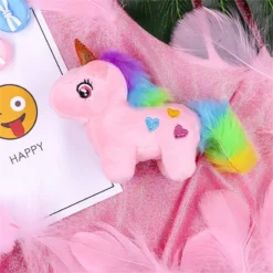 14cm Cute Unicorn Doll Keychain -Unicorn Fashion 14cm Cute Unicorn Plush Toy Soft Doll Unicorns Stuffed Animal Unicorn Keychain Cuddle Appease Sleeping Pillow 2