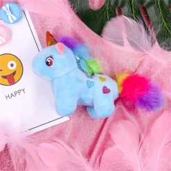 14cm Cute Unicorn Doll Keychain -Unicorn Fashion 14cm Cute Unicorn Plush Toy Soft Doll Unicorns Stuffed Animal Unicorn Keychain Cuddle Appease Sleeping Pillow 3