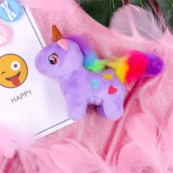 14cm Cute Unicorn Doll Keychain -Unicorn Fashion 14cm Cute Unicorn Plush Toy Soft Doll Unicorns Stuffed Animal Unicorn Keychain Cuddle Appease Sleeping Pillow 4