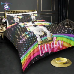 Personalized Custom Colorful Unicorn Bedding Set -Unicorn Fashion 16 1 1