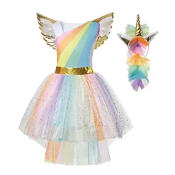 Unicorn Rainbow Sequin Tutu Dress