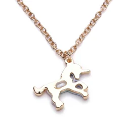 Trendy Colorful Unicorn Shape Pendant Necklace Jewelry -Unicorn Fashion 1PC Trendy Alloy Pendant Necklace Colorful Unicorn Shape Pendant Necklace Simple Jewelry For Women Jewelry Clavicle 3