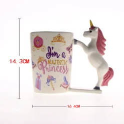 Ceramic Magical Pink Unicorn Mug 12 Ceramic Magical Pink Unicorn Mug -Unicorn Fashion 1Piece I am the Majestic Princess Mug Ceramic Coffee Mug Tea Mug Cup Magical Pink Unicorn 4