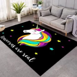 Rare Unicorn Starry SW0844 Carpet, Area Rug, Large Floor Mat For Living Room Bedroom Playroom