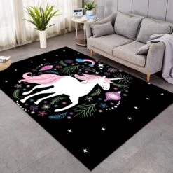 Unicorn Starry SW0665 Carpet, Area Rug, Large Floor Mat For Living Room Bedroom Playroom