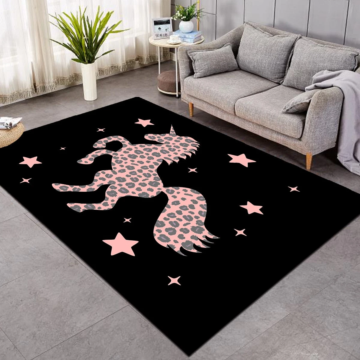 Prancing Unicorn Pink Starry SW1201 Carpet, Area Rug, Large Floor Mat For Living Room Bedroom Playroom 3 Prancing Unicorn Pink Starry SW1201 Carpet, Area Rug, Large Floor Mat For Living Room Bedroom Playroom