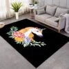 Miss Unicorn Black SW1300 Carpet, Area Rug, Large Floor Mat For Living Room Bedroom Playroom -Unicorn Fashion 1 c54d0b18 41a9 4399 9868 eae54146541e