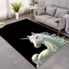 White Unicorn Black SW0037 Carpet, Area Rug, Large Floor Mat For Living Room Bedroom Playroom -Unicorn Fashion 1 e6fd369e 05b5 4c51 9f1b 5c014c6c6f5f