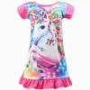 Short Sleeve Princess Unicorn Dress