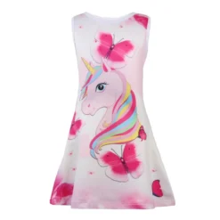 Sleeveless Unicorn Princess Dress -Unicorn Fashion 2018 Baby Kids Dresses Girls Dress Sleeveless Clothing Children Princess Party Dress Unicorn Clothes 1