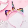 Fashion Cute Unicorn Cat Ears Lace Headband 2 Fashion Cute Unicorn Cat Ears Lace Headband -Unicorn Fashion 2018 New Fashion Girls Cute Sequin Unicorn Cat Ears Lace Hairbands Children Lovely Shine Headband Headwear