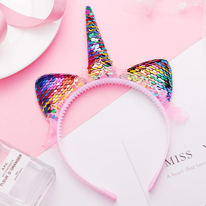 Fashion Cute Unicorn Cat Ears Lace Headband 3 Fashion Cute Unicorn Cat Ears Lace Headband