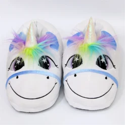 Winter Unicorn Plush Slippers 10 Winter Unicorn Plush Slippers -Unicorn Fashion 2018 Winter Warm Indoor Slippers Cute Cartoon Plush Unicorn Slippers for Grown Ups Unisex Home Slippers 2