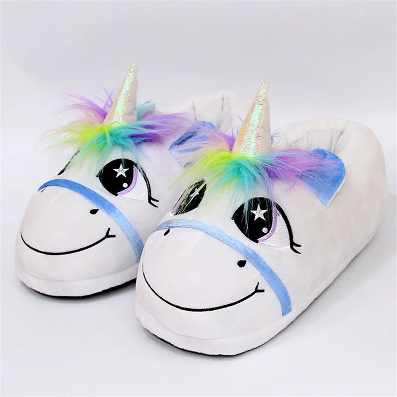 Winter Unicorn Plush Slippers 3 Winter Unicorn Plush Slippers
