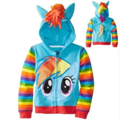 Children Colorful Unicorn Wing Hoodies