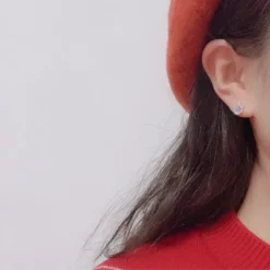 Silver Simple Moonstone Stud Earrings -Unicorn Fashion 2019 New Fashion Real Silver Simple Moonstone Stud Earrings For Women 925 Sterling Silver Lucky Unicorn 1