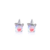 Silver Simple Moonstone Stud Earrings -Unicorn Fashion 2019 New Fashion Real Silver Simple Moonstone Stud Earrings For Women 925 Sterling Silver Lucky Unicorn e1586075961946