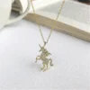 Silver Unicorn Pendant Necklaces -Unicorn Fashion 2019 New Fashion Real Silver Unicorn Pendant Necklaces For Women 100 925 Sterling Silver Cute Pegasus