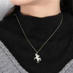 Silver Unicorn Pendant Necklaces -Unicorn Fashion 2019 New Fashion Real Silver Unicorn Pendant Necklaces For Women 100 925 Sterling Silver Cute Pegasus 4