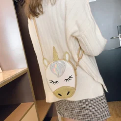 Sequins Unicorn Shoulder Bag For Girls -Unicorn Fashion 2019 Sequins Unicorn Shoulder Bag For Girls Fashion Vogue Phone Key Card Crossbody Bags For Women 4