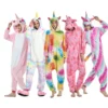 Unicorn Sleepwear Kigurumi Onesie -Unicorn Fashion 2019 Winter Animal Pajamas Stitch unicornio Sleepwear Pink Unicorn Sets Kigurumi Women Men Unisex Adult Flannel