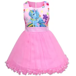Little Unicorn Princess Dresses -Unicorn Fashion 2019 summer Girls princess dress Little Pony Princess Dress Children Party Birthday Dresses Kids clothing Baby 1